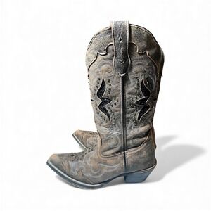 Laredo Lucretia Womens Brown Studded Embellished Western Cowboy Boots Rodeo 6.5